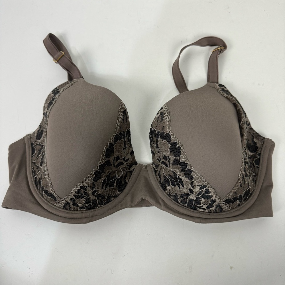 Soma embraceable perfect coverage lace bra taupe brown 34DD